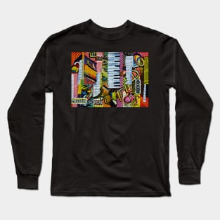 Expresstionist Cubist Violin Rocking 897 Long Sleeve T-Shirt